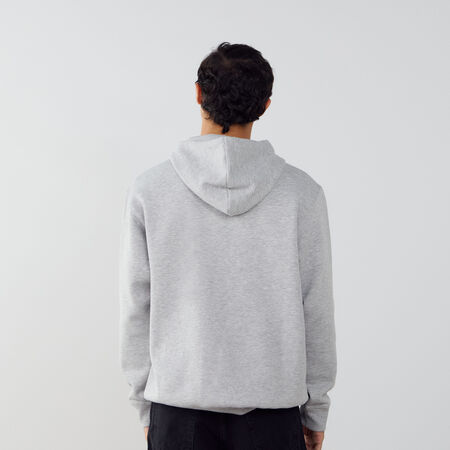NEW BALANCE HOODIE SMALL LOGO GRIS/BLANCO HOMBRE