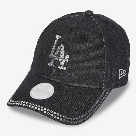 NEW ERA 9FORTY WOMEN LA DENIM SEQUIN NEGRO MUJER