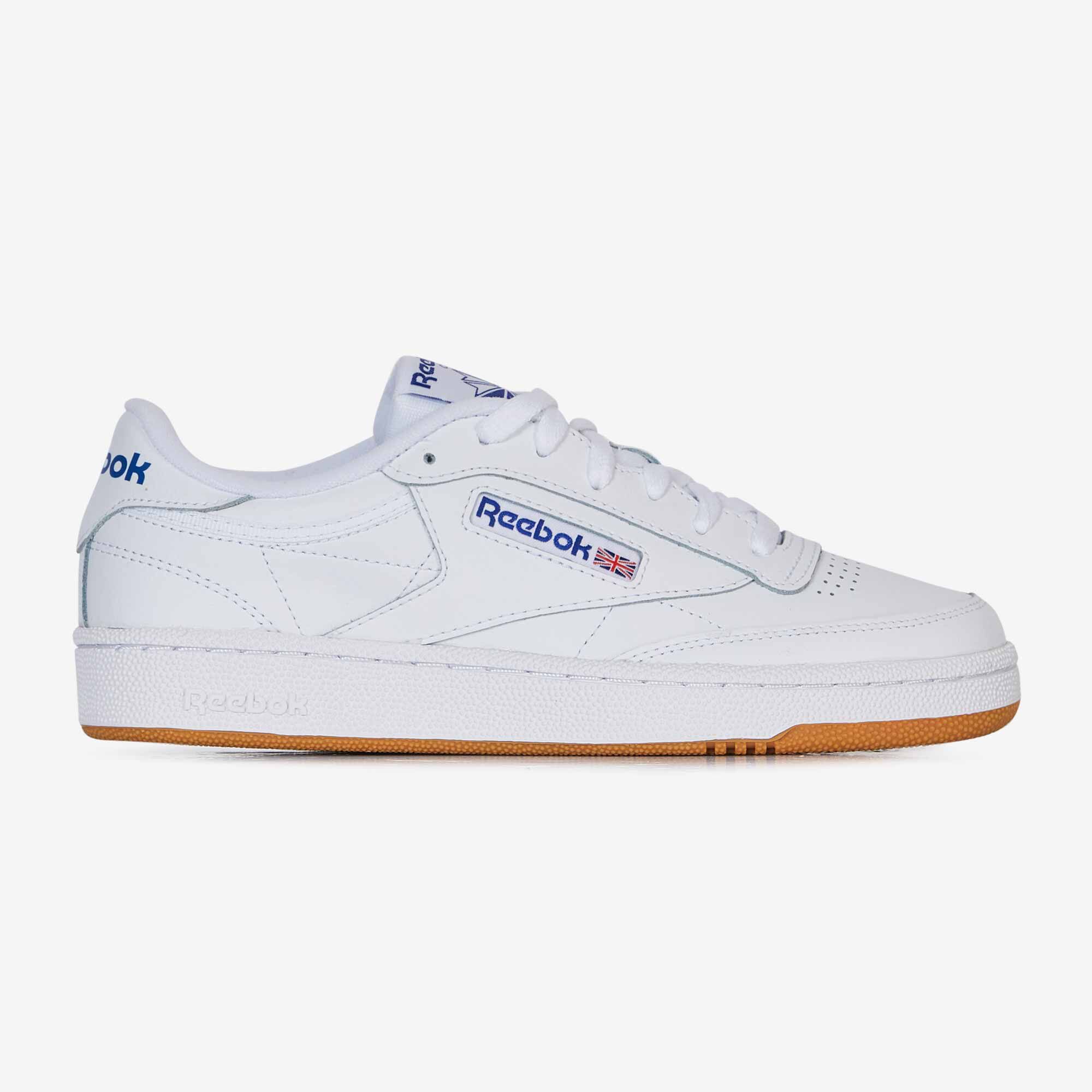 REEBOK CLUB C 85 BLANCO AZUL CORDONES MUJER Courir.es