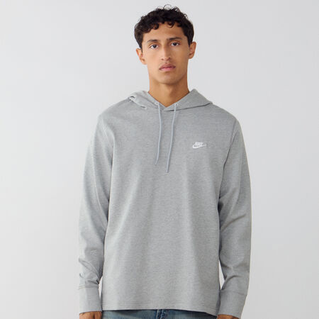NIKE HOODIE CLUB KNIT GRIS/BLANCO HOMBRE