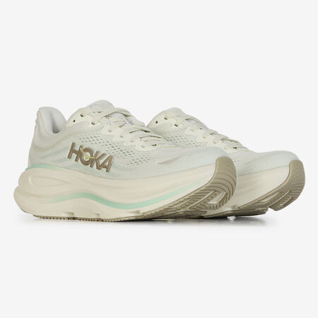 HOKA BONDI 9 BEIGE/VERDE MUJER