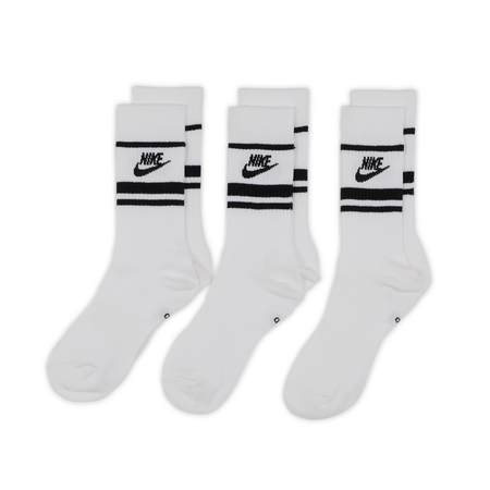NIKE CHAUSSETTES X3 CREW STRIPE BLANCO/NEGRO MIXTO