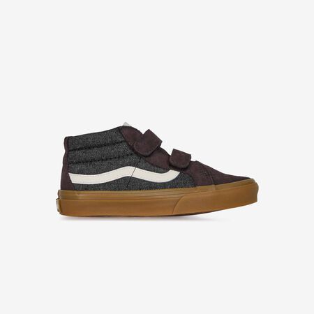 SK8-MID V DENIM : GRIS/BLANCO