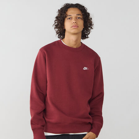 NIKE SWEAT CREW CLUB BURDEOS/BLANCO HOMBRE