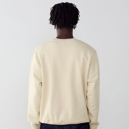 NIKE SWEAT CREW CLUB BEIGE/BLANCO HOMBRE