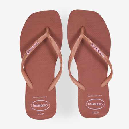 HAVAIANAS SLIM SQUARE LOGO POP UP NARANJA MUJER