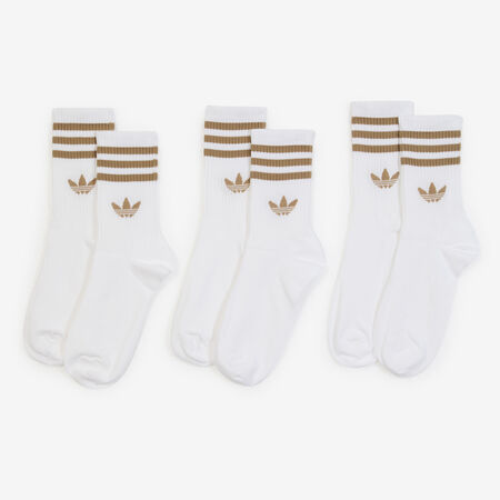 ADIDAS ORIGINALS CHAUSSETTES X3 CREW 3 STRIPES BLANCO/MARRÓN MIXTO