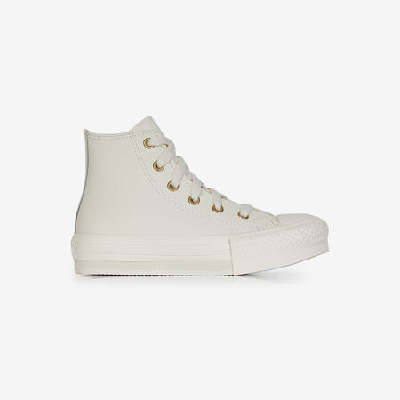CONVERSE chuck taylor all star CHUCK TAYLOR ALL STAR EVA LIFT HI LEATHE BEIGE/DORADO INFANTIL