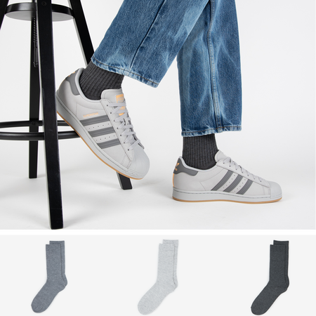 COURIR PACK CHAUSSETTE CREW COURIR X3 GRIS MIXTO