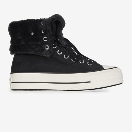 CONVERSE chuck taylor all star CTAS FOLD-OVER LIFT NEGRO MUJER