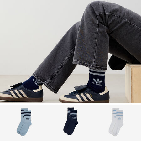 ADIDAS ORIGINALS CHAUSSETTES X3 MID CUT CREW TREFOIL AZUL MARINO HOMBRE
