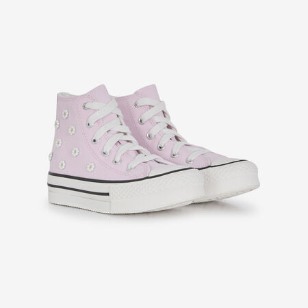 CONVERSE chuck taylor all star CHUCK TAYLOR EVA LIFT HI BEADS ROSA/BLANCO INFANTIL