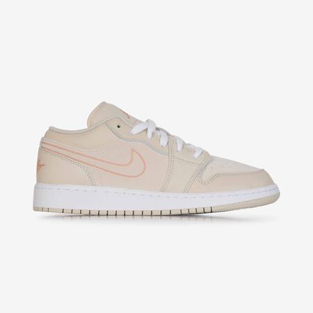 AIR JORDAN 1 LOW : BEIGE/ROJO