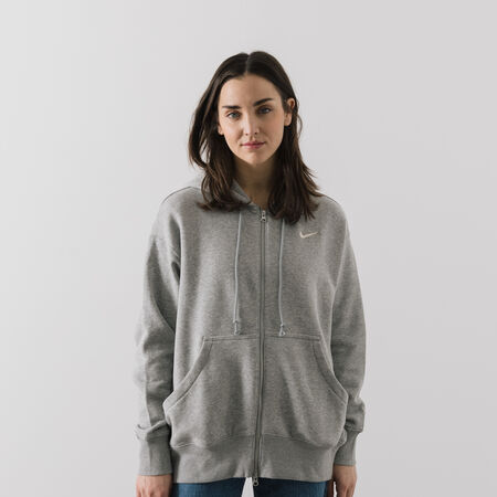 NIKE JACKET HOODIE FZ PHOENIX GRIS MUJER
