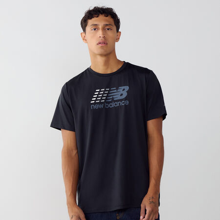 NEW BALANCE TEE SHIRT BIG LOGO NEGRO/BLANCO HOMBRE