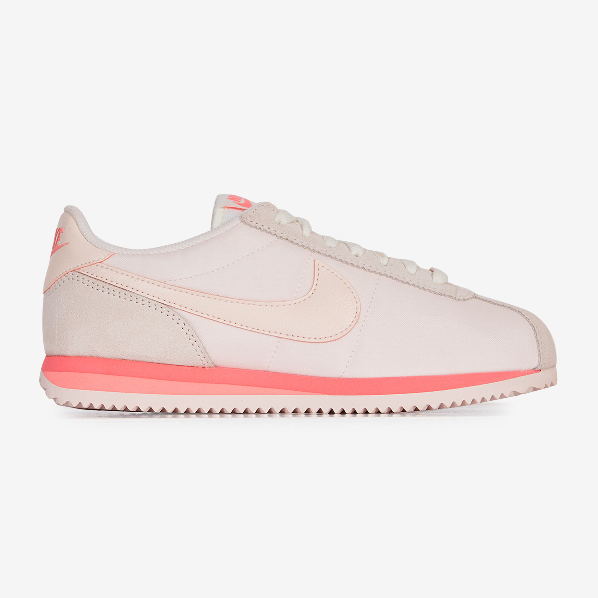 NIKE CORTEZ NYLON ROSA ROJO CORDONES MUJER Courir.es