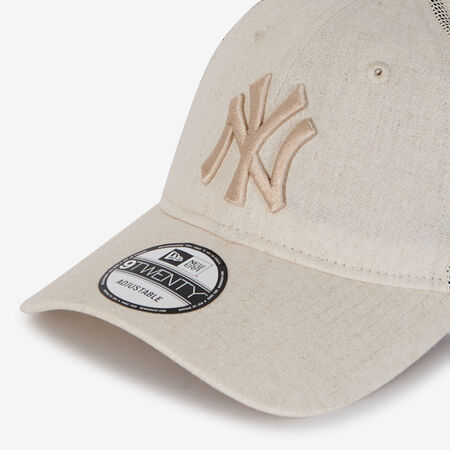 NEW ERA 9TWENTY TRUCKER WOMEN NY LINEN BEIGE MUJER
