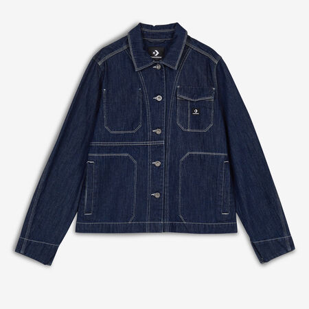 CONVERSE JACKET DENIM STITCHING AZUL/BLANCO MUJER