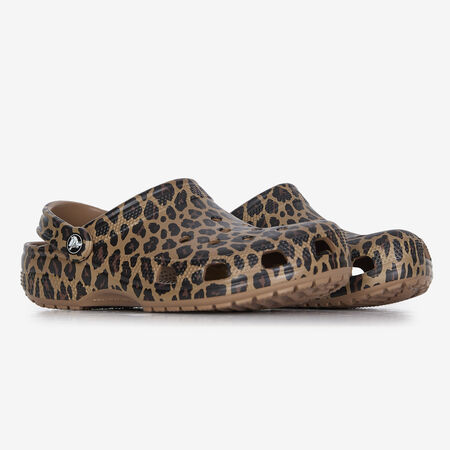 CROCS CLASSIC CLOG LEOPARD BEIGE/MARRÓN MUJER