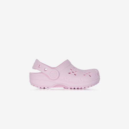 CROCS CLASSIC CLOG FLORAL ROSA BEBÉ