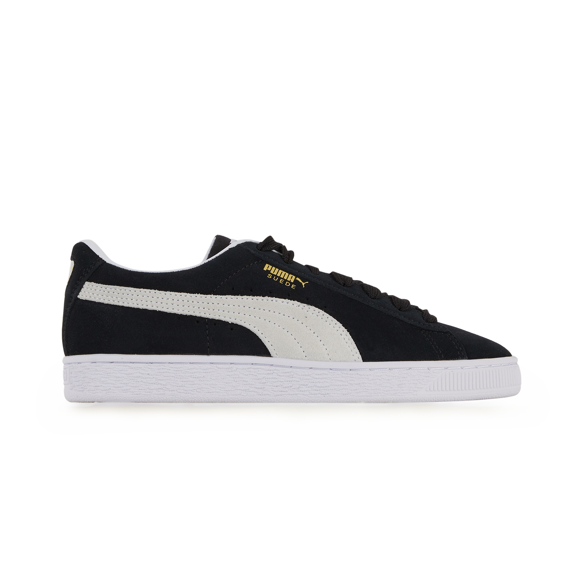 puma suede negro y blanco