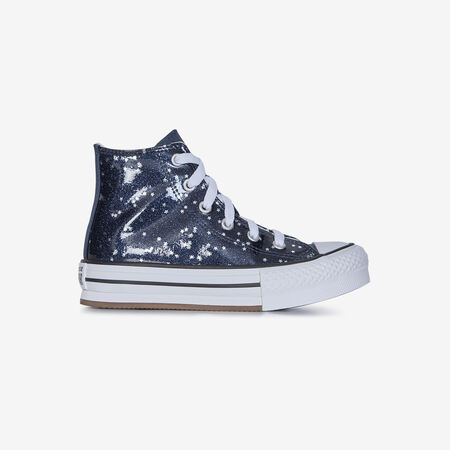 CONVERSE CHUCK TAYLOR ALL STAR EVA LIFT HI GLITTE NEGRO/BLANCO INFANTIL