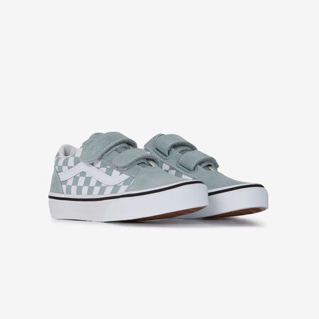 VANS old skool OLD SKOOL V CHECKERBOARD AZUL CIELO INFANTIL