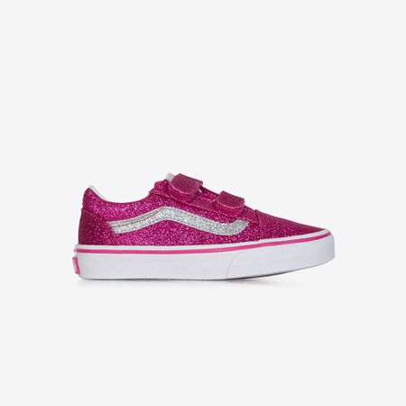 VANS old skool OLD SKOOL V GLITTER ROSA/BLANCO INFANTIL