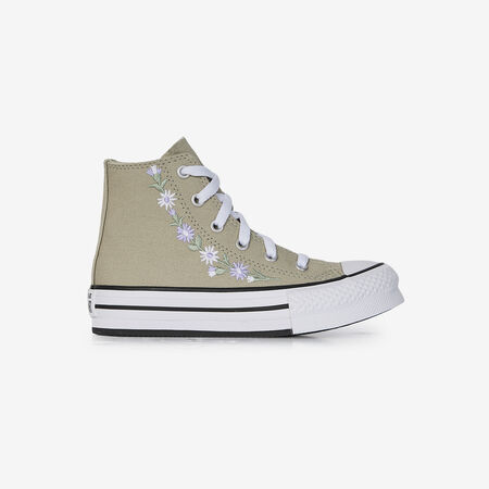 CONVERSE CHUCK TAYLOR ALL STAR EVA LIFT HI FLORAL CAQUI/BLANCO INFANTIL