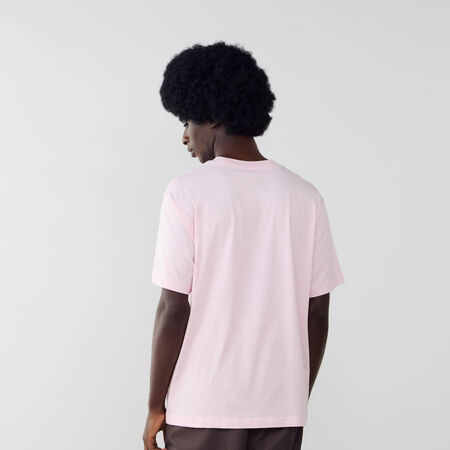 NEW BALANCE TEE SHIRT SMALL LOGO ROSA/BLANCO HOMBRE