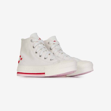 CONVERSE chuck taylor all star CHUCK TAYLOR ALL STAR EVA LIFT HI VALENT BLANCO/ROSA INFANTIL