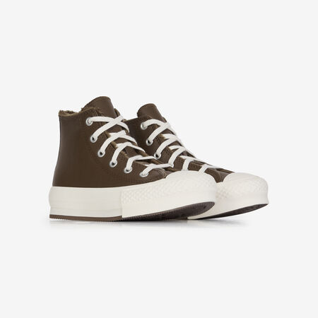 CONVERSE CHUCK TAYLOR ALL STAR LIFT HI COZY MARRÓN/BLANCO INFANTIL