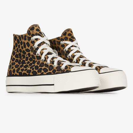 CONVERSE CTAS HI LIFT LEOPARD MARRÓN/NEGRO MUJER