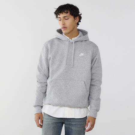 NIKE HOODIE CLUB SMALL LOGO GRIS HOMBRE