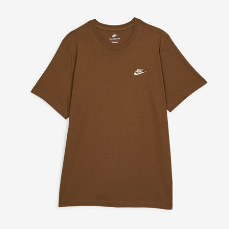 TEE SHIRT CLUB : MARRÓN/BLANCO