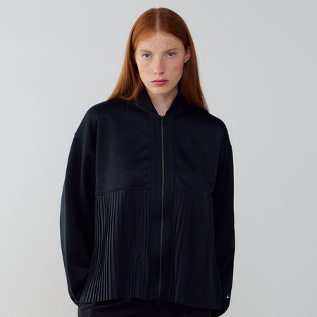 NIKE JACKET FZ PLEATED NEGRO/BEIGE MUJER