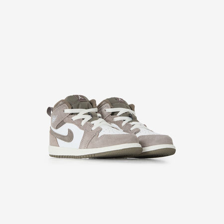 JORDAN air jordan 1 AIR JORDAN 1 MID MARR&Oacute;N/BLANCO BEB&Eacute;