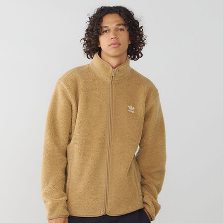 ADIDAS ORIGINALS JACKET FZ TEDDY FLEECE MARRÓN/BLANCO HOMBRE