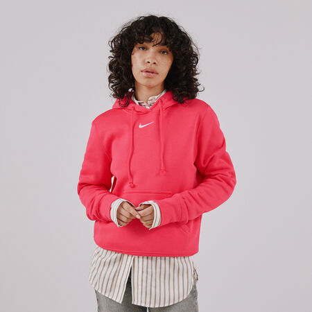 NIKE HOODIE CLUB CENTERED LOGO ROSA/BLANCO MUJER
