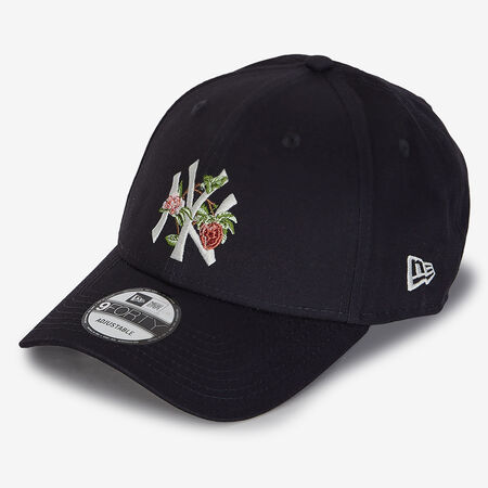 NEW ERA 9FORTY NY FLOWER EMBROIDERY LOGO NEGRO/BLANCO HOMBRE