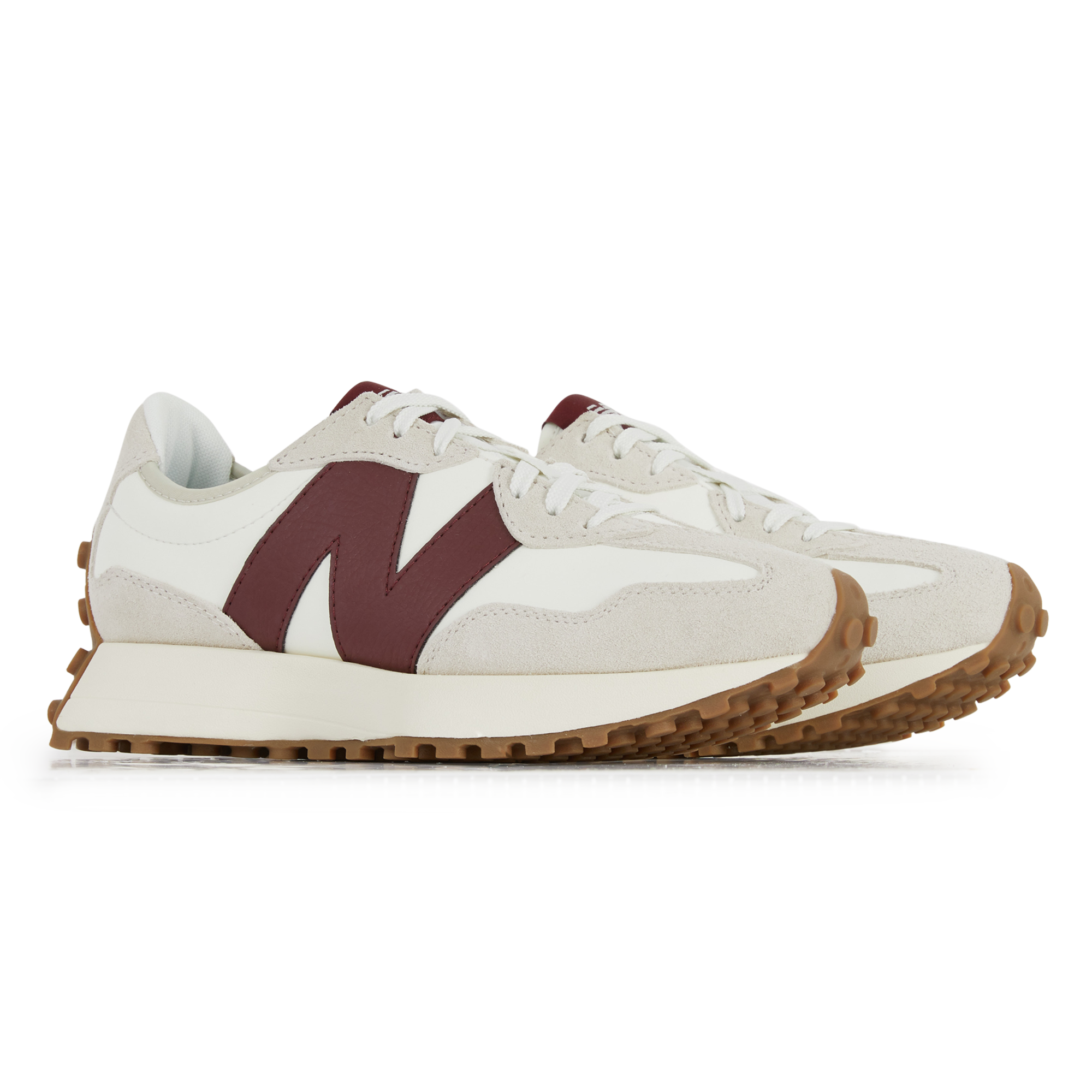 new balance 327 beige y burdeos