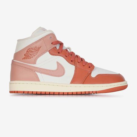 JORDAN AIR JORDAN 1 MID BLANCO/ROJO MUJER