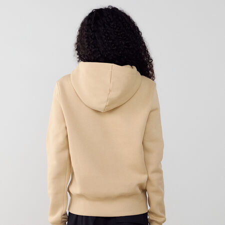 NIKE HOODIE CLUB CENTERED LOGO BEIGE MUJER