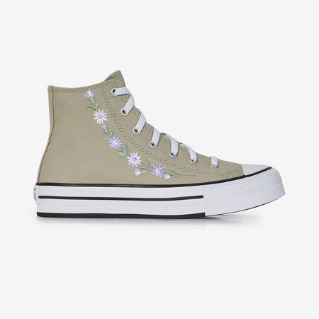 CONVERSE CHUCK TAYLOR ALL STAR EVA LIFT HI FLORAL CAQUI/BLANCO JUNIOR