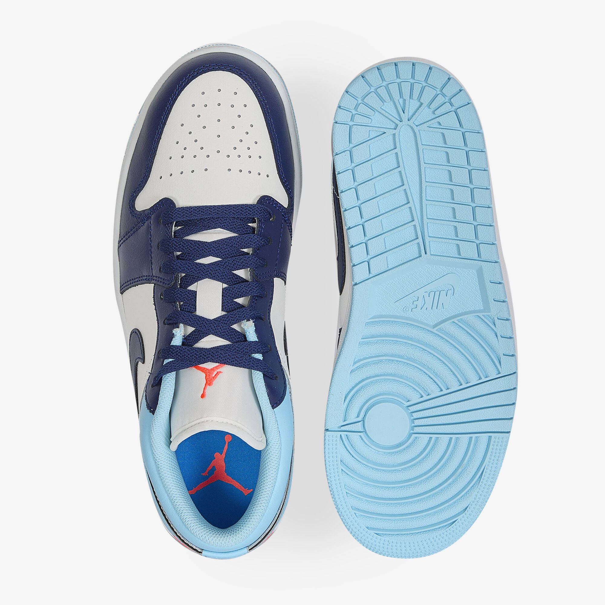 JORDAN AIR JORDAN 1 LOW BLANCO/AZUL - CORDONES HOMBRE | Courir.es