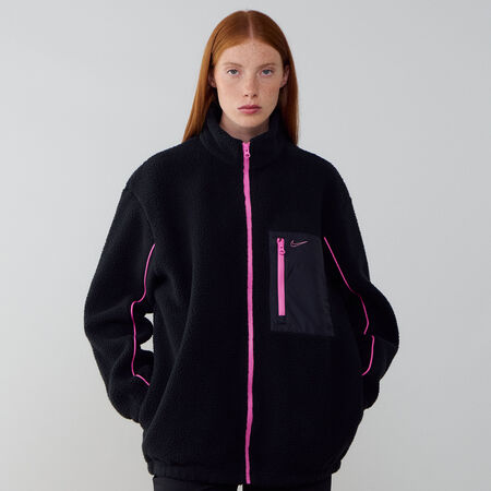 NIKE JACKET FZ SHERPA NEGRO/ROSA MUJER