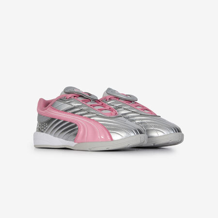 PUMA V-S2 PLATEADO/ROSA INFANTIL
