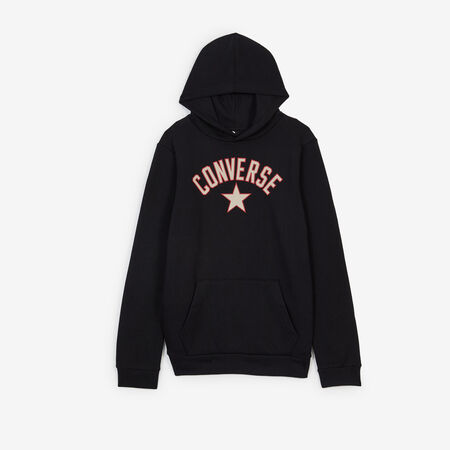 CONVERSE HOODIE ARCH FLEECE NOIR/BEIGE JUNIOR