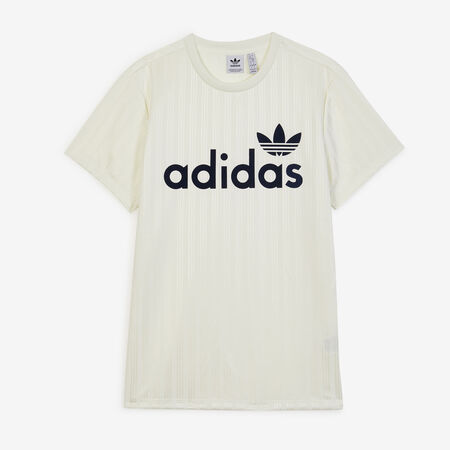 ADIDAS ORIGINALS TEE SHIRT LOGO BLANCO/AZUL MARINO MUJER