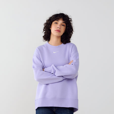 NIKE SWEAT CREW PHOENIX LONG OVERSIZED MORADO/BLANCO MUJER